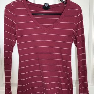 *WET SEAL* STRIPPED LONG SLEEVE!